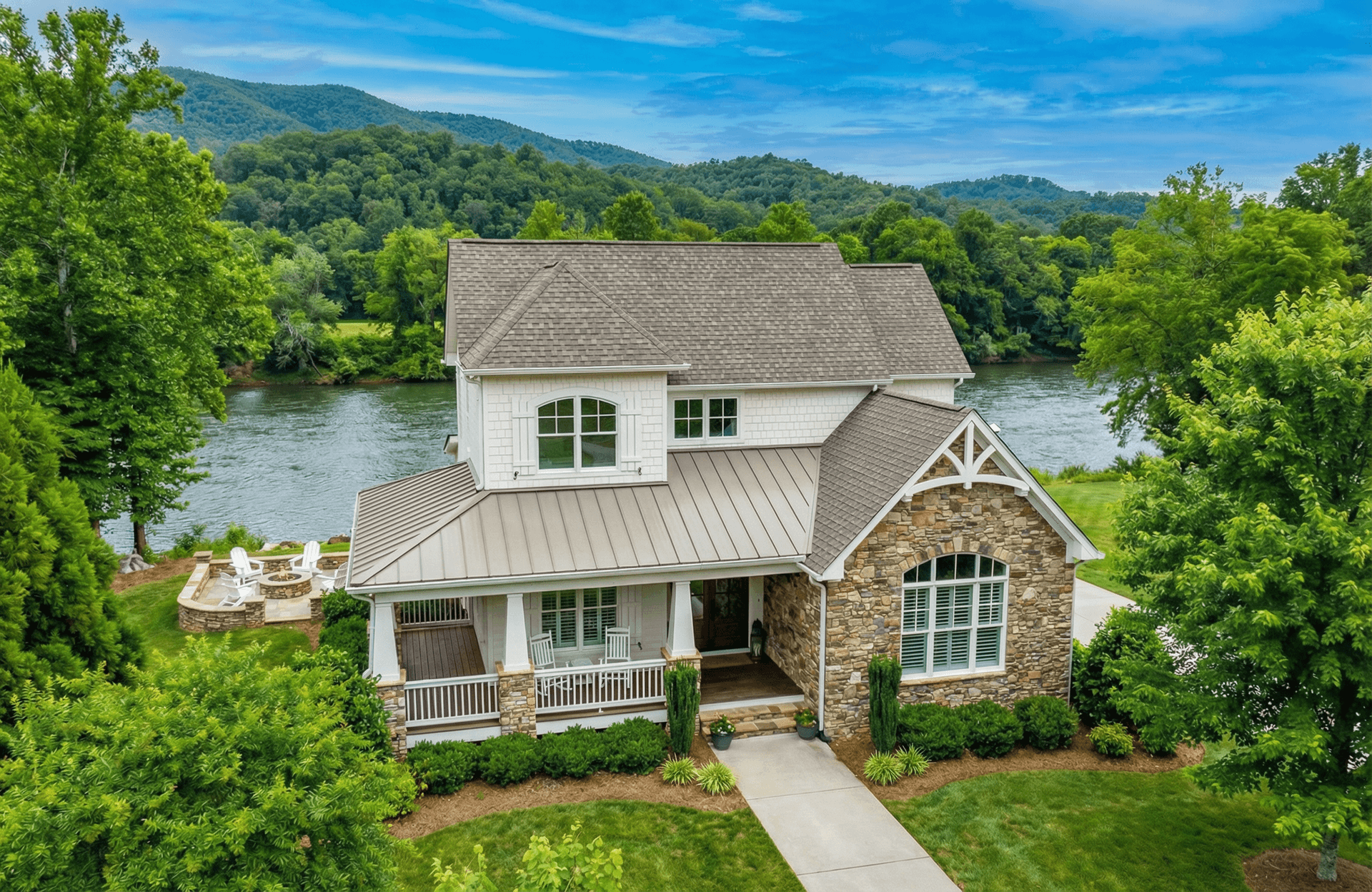 Front Elevation of this Craftsman House (#153-2015) at The Plan Collection.