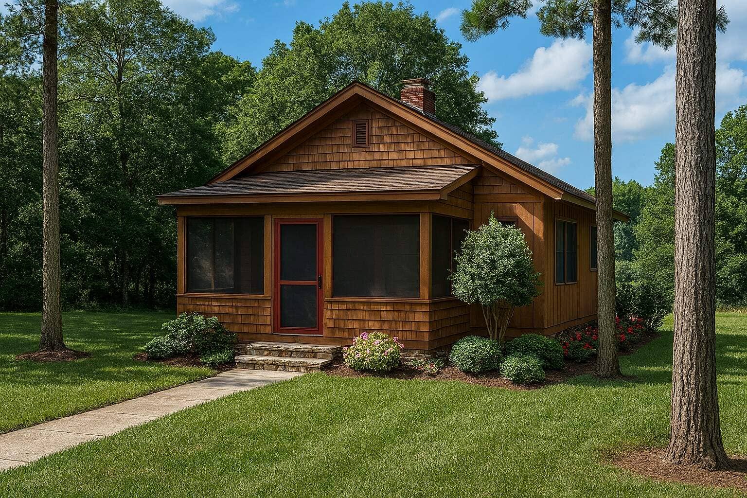 Front elevation of Cottage home (ThePlanCollection: House Plan #153-2042)