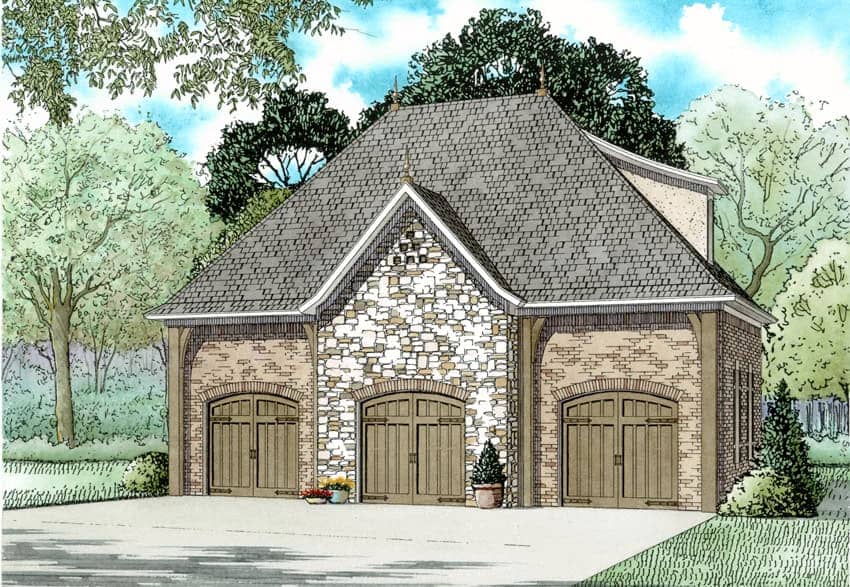 Front elevation of Garage home (ThePlanCollection: House Plan #153-2127)