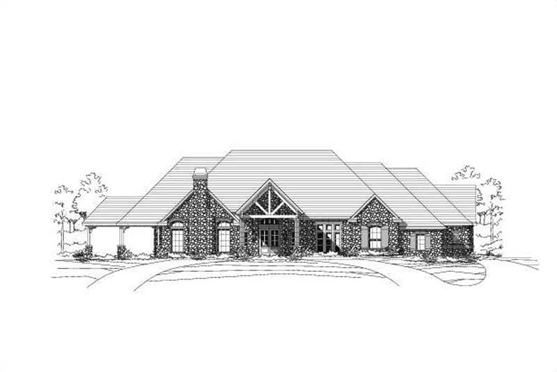 Country home (ThePlanCollection: Plan #156-1566)