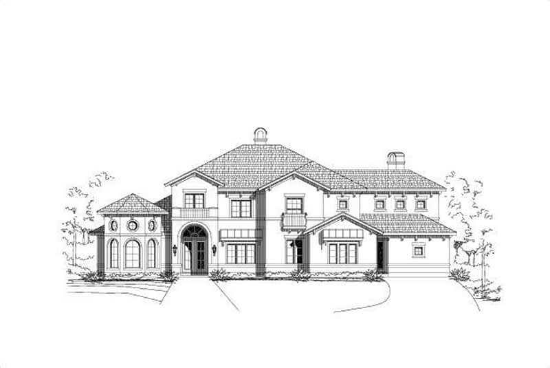 Mediterranean home (ThePlanCollection: Plan #156-1573)