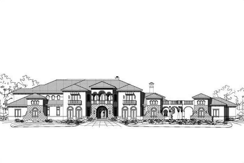 Mediterranean home (ThePlanCollection: Plan #156-1576)