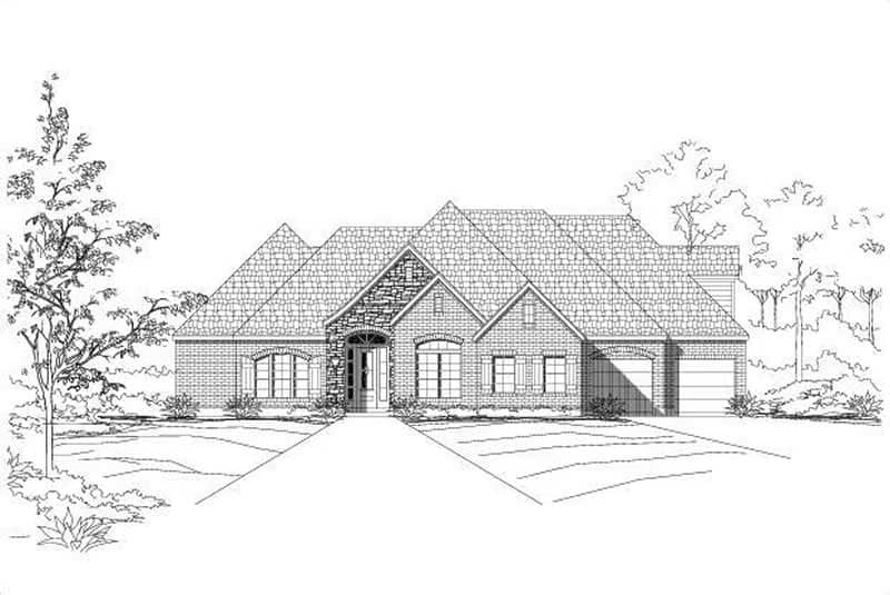 Ranch home (ThePlanCollection: Plan #156-1604)