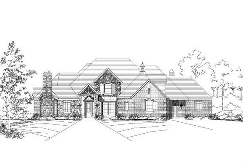 Country home (ThePlanCollection: Plan #156-1617)