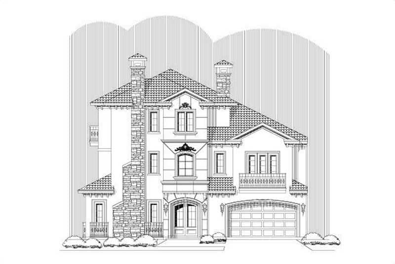 Mediterranean home (ThePlanCollection: Plan #156-1725)