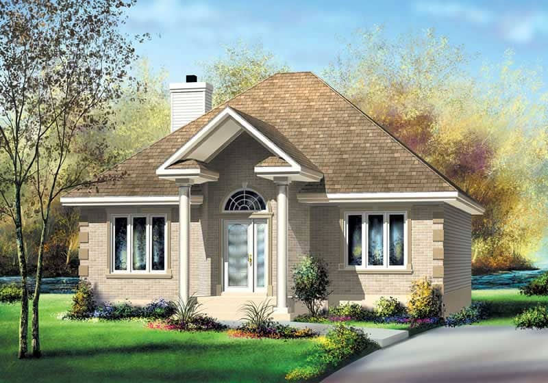 Bungalow home (ThePlanCollection: Plan #157-1128)
