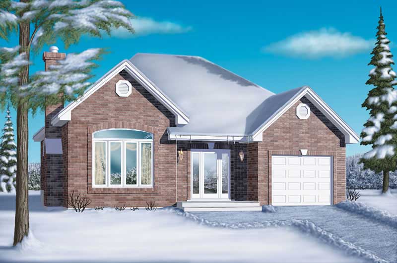 Bungalow home (ThePlanCollection: Plan #157-1178)