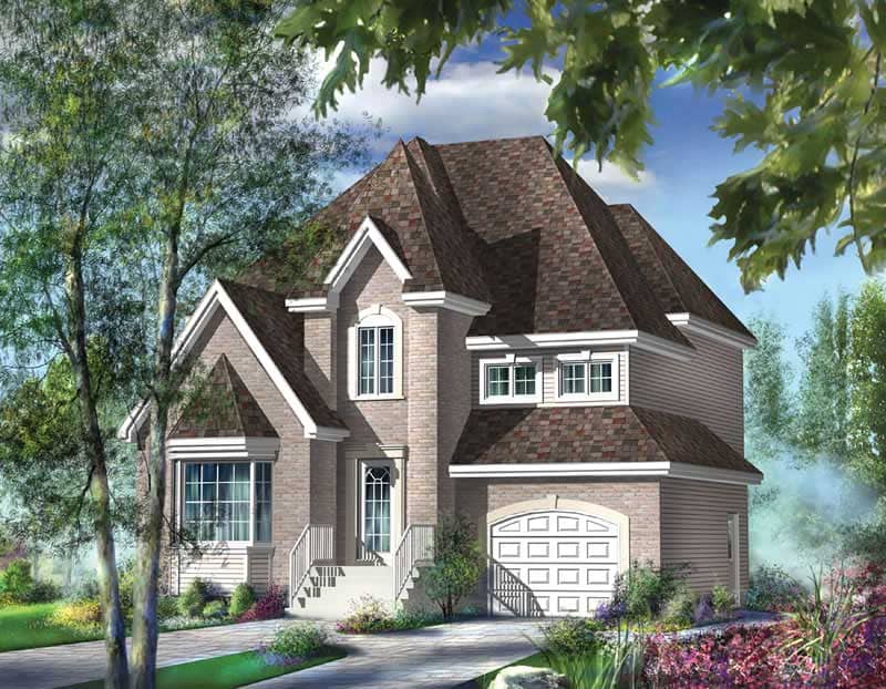 European home (ThePlanCollection: Plan #157-1262)