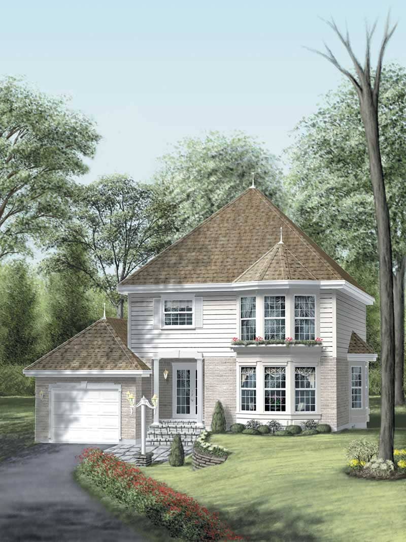 European home (ThePlanCollection: Plan #157-1284)