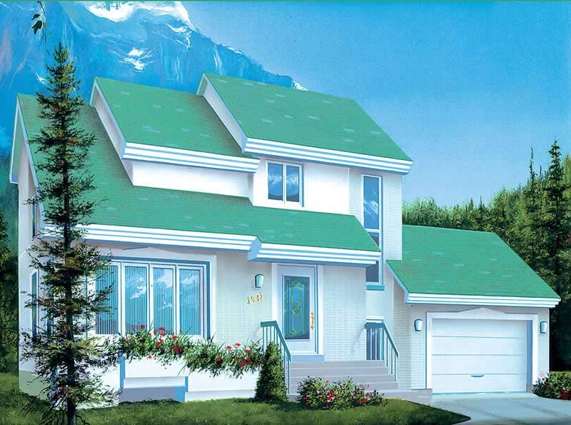 Ranch home (ThePlanCollection: Plan #157-1287)