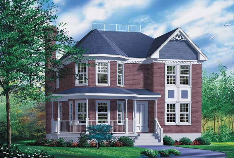 Traditional home (ThePlanCollection: Plan #157-1313)