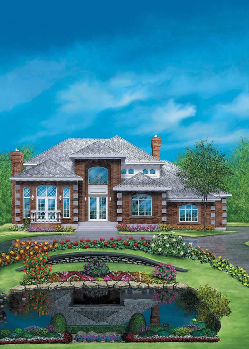 European home (ThePlanCollection: Plan #157-1367)