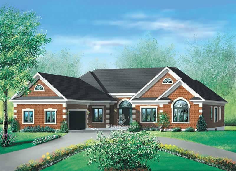 Bungalow home (ThePlanCollection: Plan #157-1394)