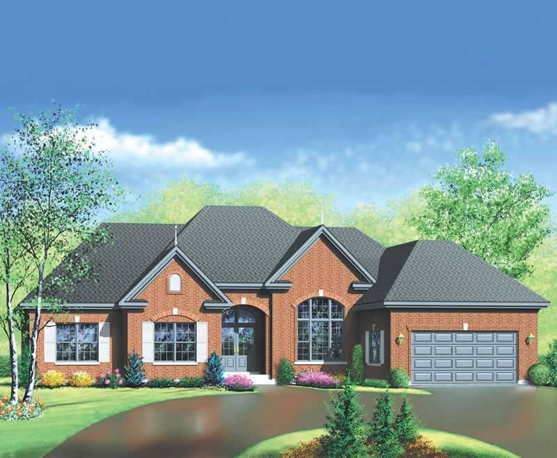 Ranch home (ThePlanCollection: Plan #157-1396)