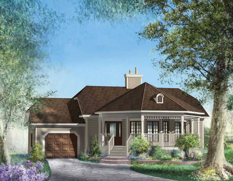 Country home (ThePlanCollection: Plan #157-1498)