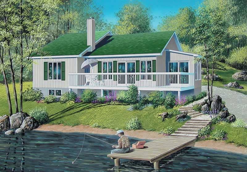 Vacation home (ThePlanCollection: Plan #157-1632)