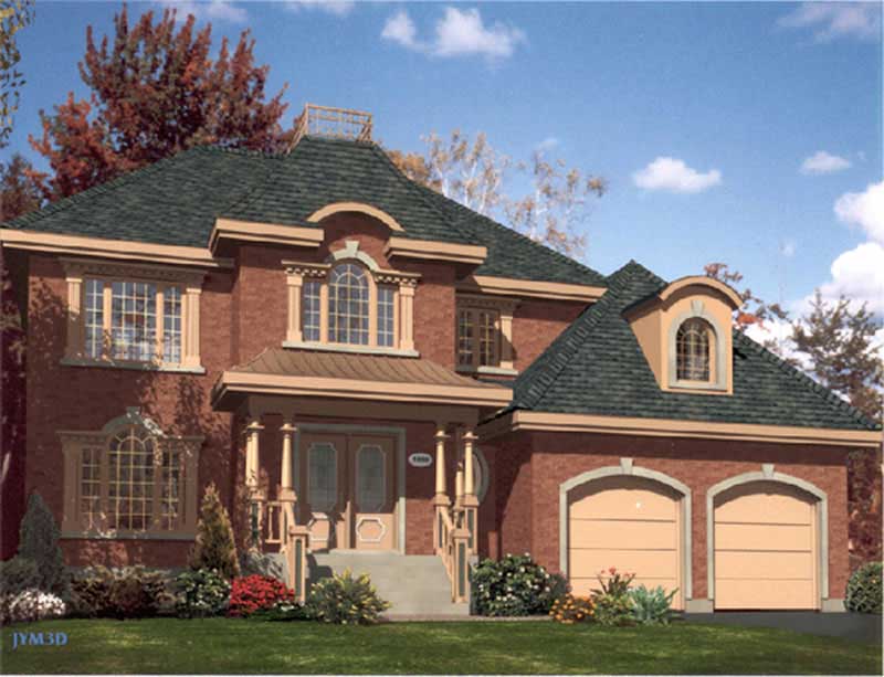 Color Rendering of this house plan