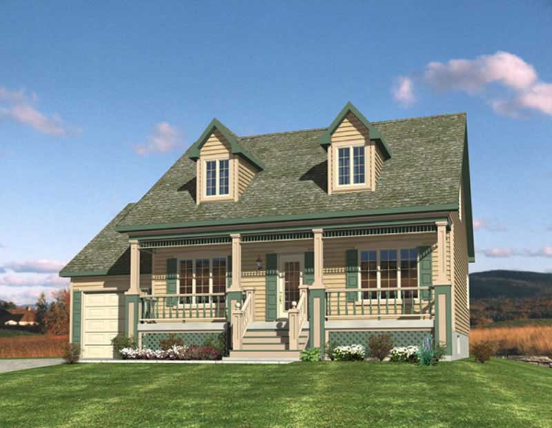 Color Rendering of this house plan