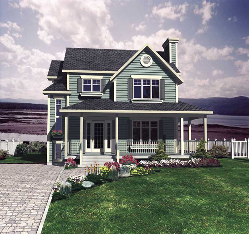 Color Rendering of this house plan