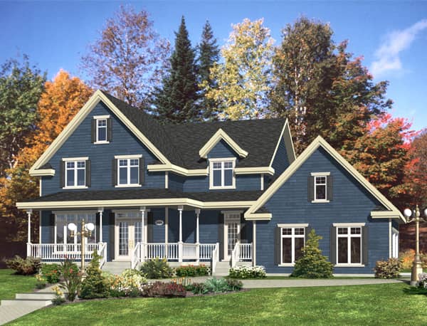 Front elevation of Country home (ThePlanCollection: House Plan #158-1270)