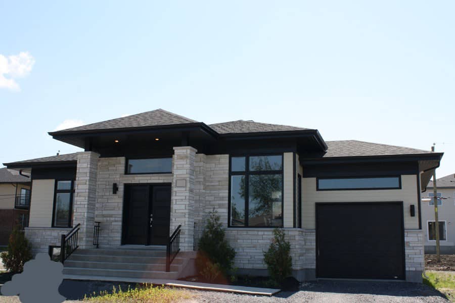 Front elevation of Contemporary home (ThePlanCollection: House Plan #158-1279)