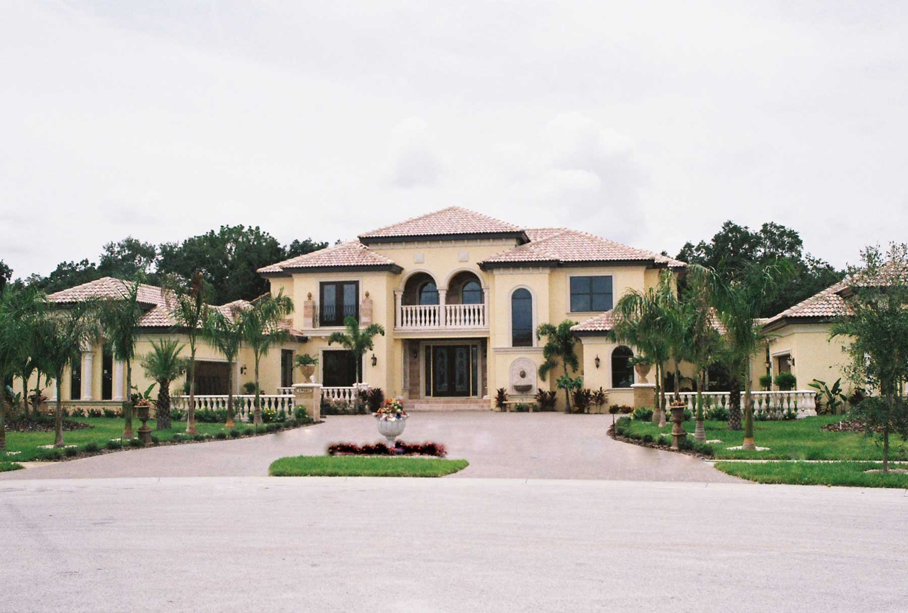 This is a color photo for these Mediterranean House Plans.