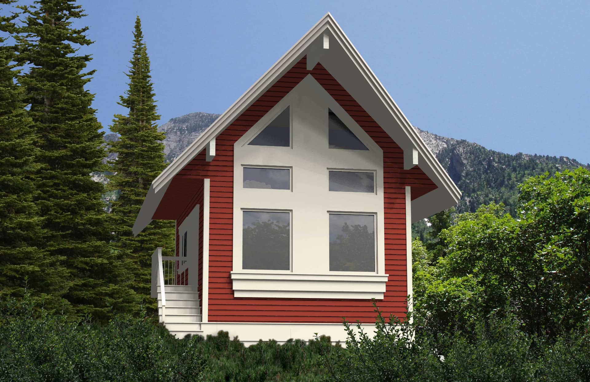 Front elevation of Cape Cod home (ThePlanCollection: House Plan #160-1017)