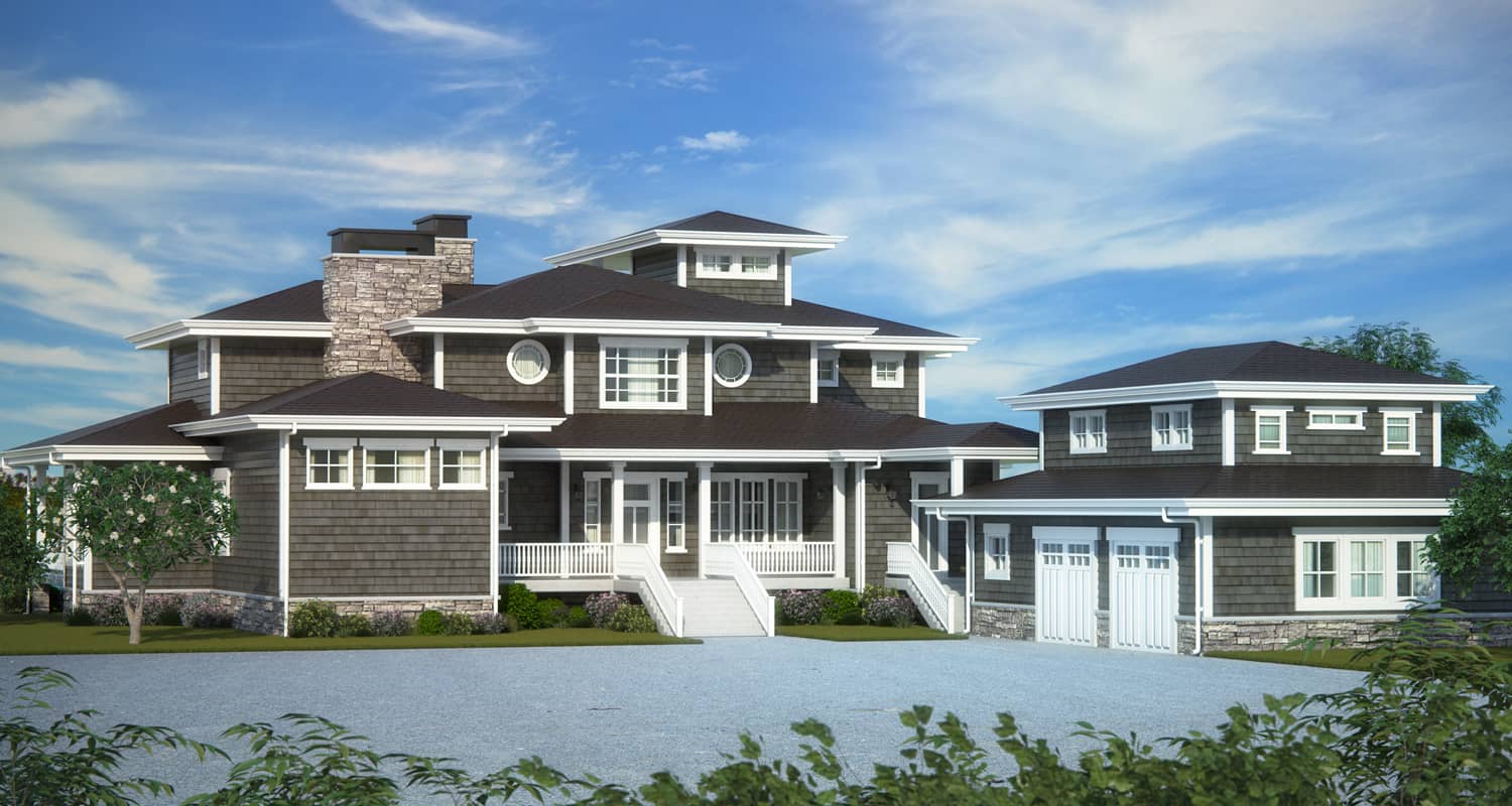 Front elevation of Ranch home (ThePlanCollection: House Plan #161-1079)