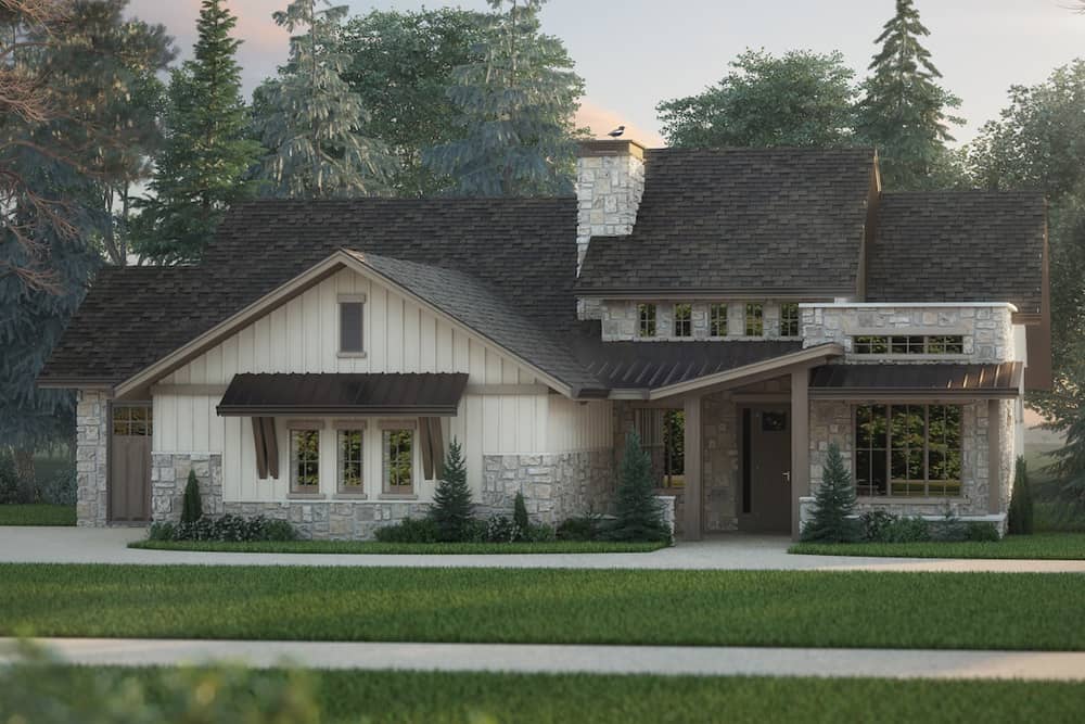 Cottage home (ThePlanCollection: Plan #161-1096)