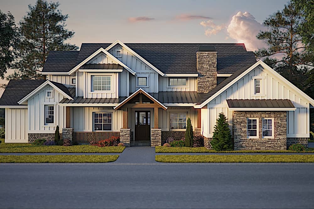 Luxury home (ThePlanCollection: House Plan #161-1105)