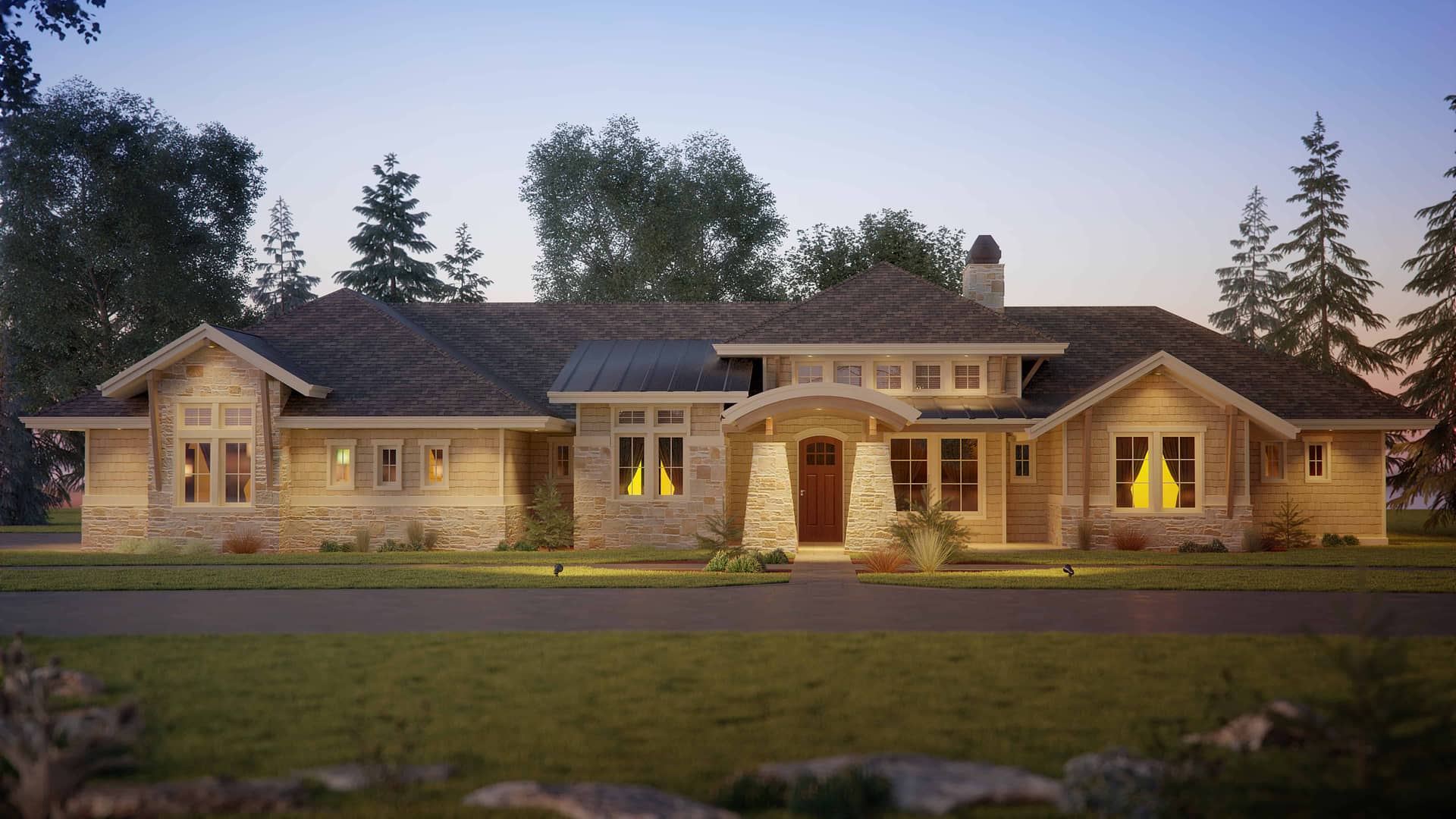 Ranch home (ThePlanCollection: Plan #161-1114)