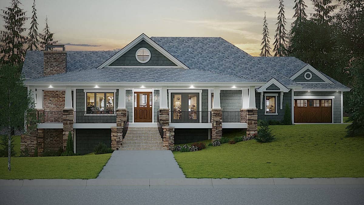 Ranch home (ThePlanCollection: Plan #161-1133)