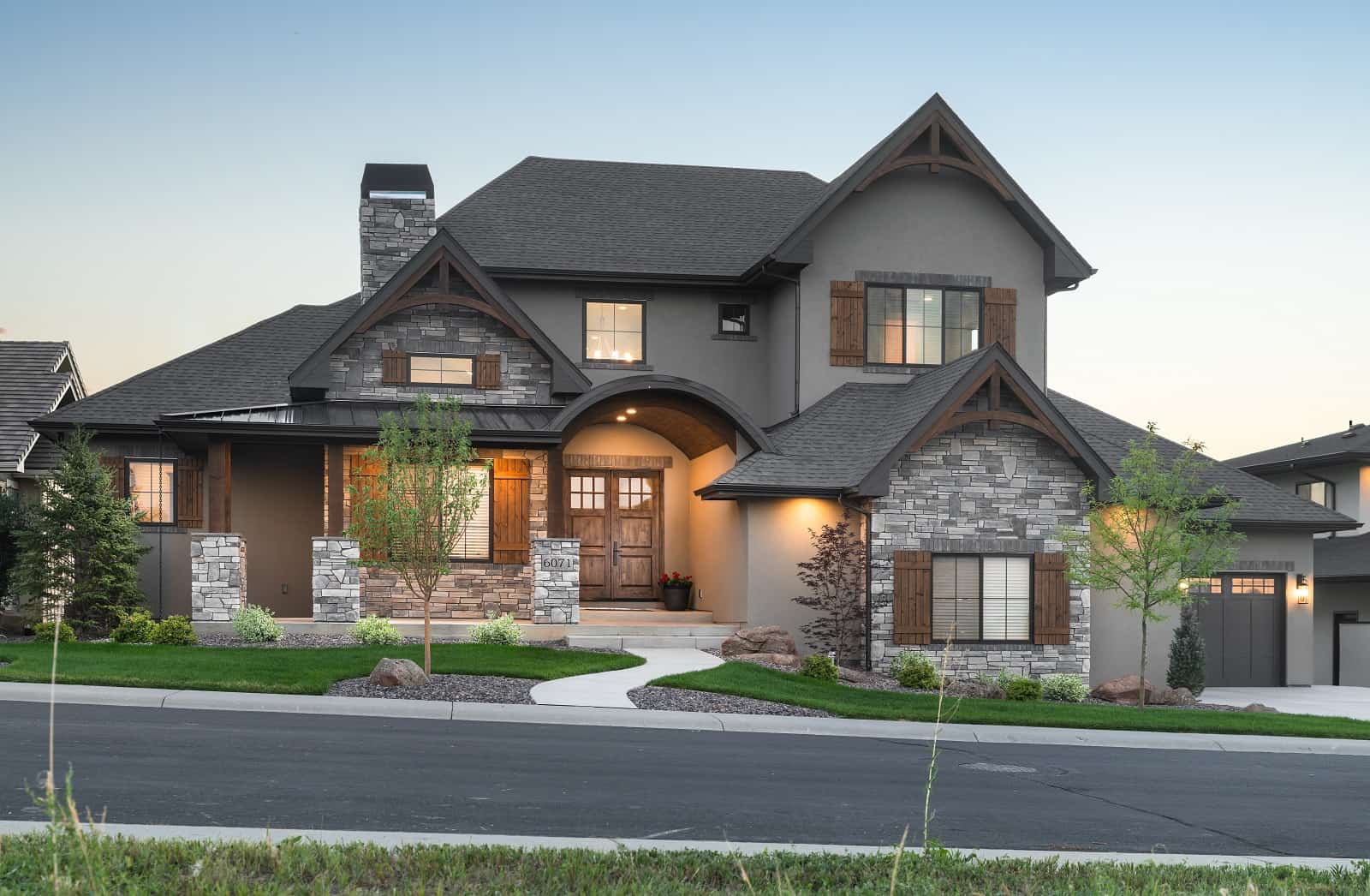 Front elevation of Contemporary home (ThePlanCollection: House Plan #161-1210)