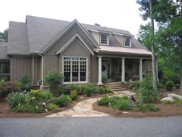 This is a computer generated rendering for these Craftsman House Plans.