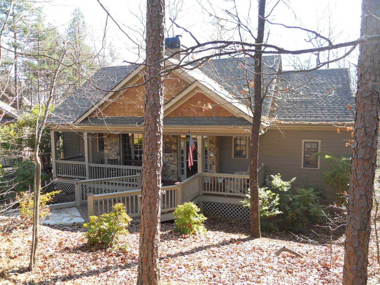 This is a color photo of these Craftsman Home Plans.