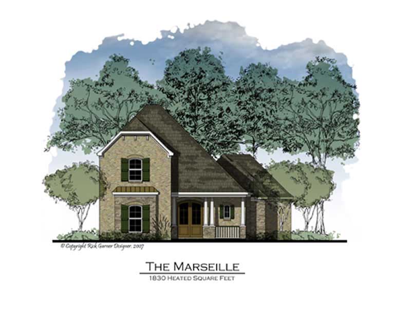 Color Rendering of this house plan