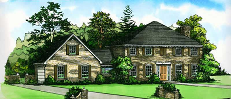 Color Rendering of this house plan