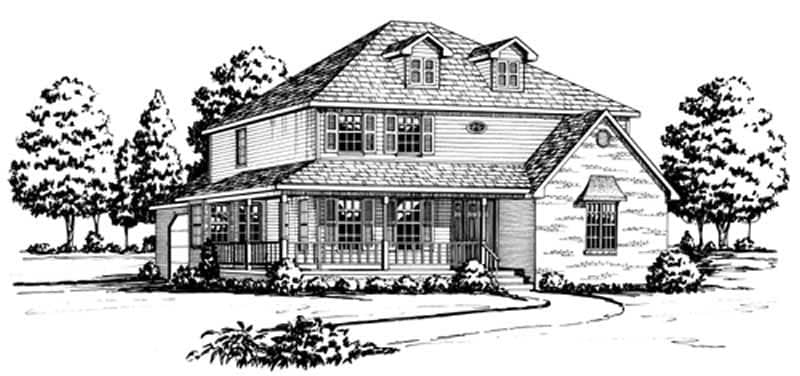 Color Rendering of this house plan