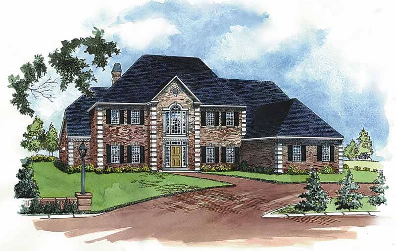 European houseplans rg4100 color rendering.