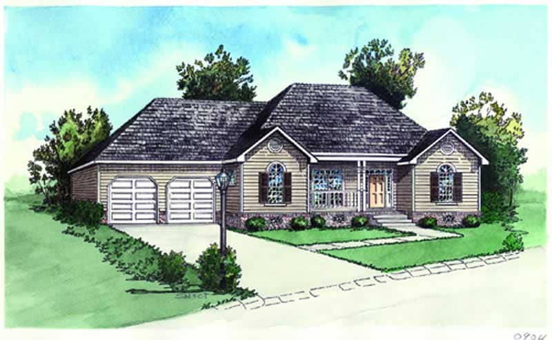 Color Rendering of this house plan
