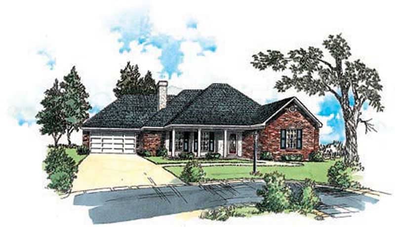Color Rendering of this house plan