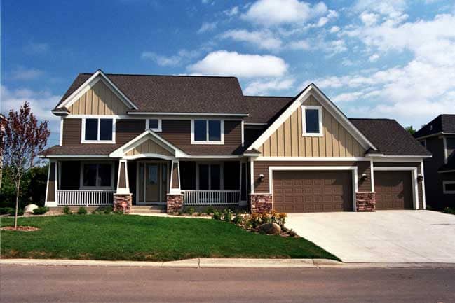 Color Photo Front elevation for Country Home Plans CLS-3608.