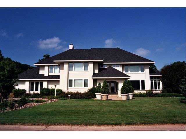 This Photo shows the front elevation of these Feng Shui Houseplans.