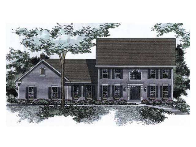 Colonial Homeplans CLS-3100 Colored Rendering.