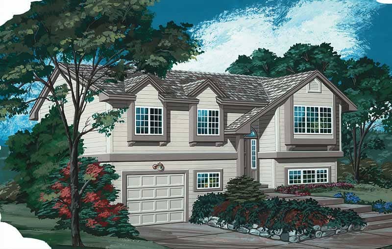 Front elevation of Small House Plans home (ThePlanCollection: House Plan #167-1011)