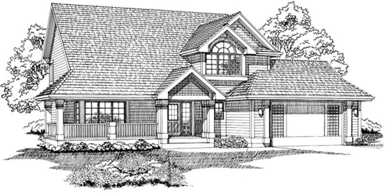 Country home (ThePlanCollection: Plan #167-1211)