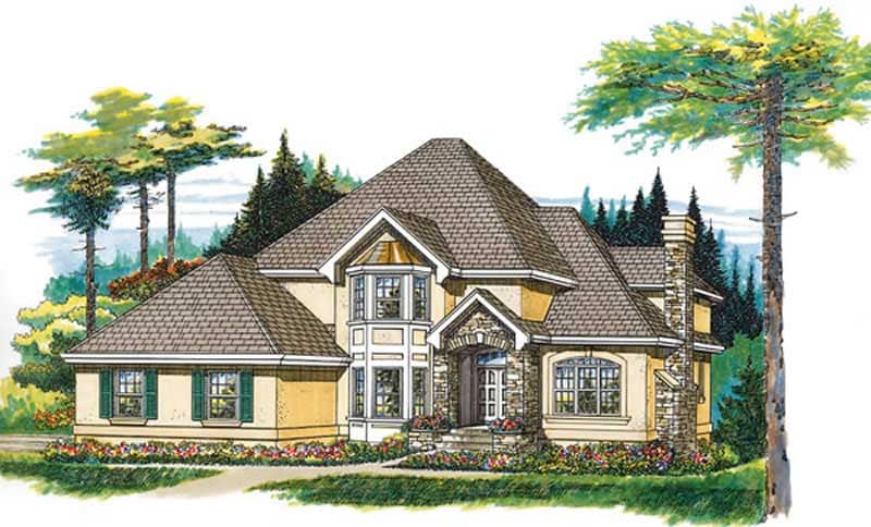 European home (ThePlanCollection: Plan #167-1224)