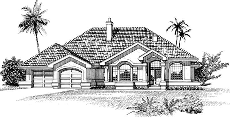 Mediterranean home (ThePlanCollection: Plan #167-1354)