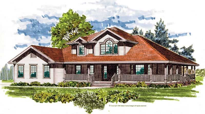 Country home (ThePlanCollection: Plan #167-1407)