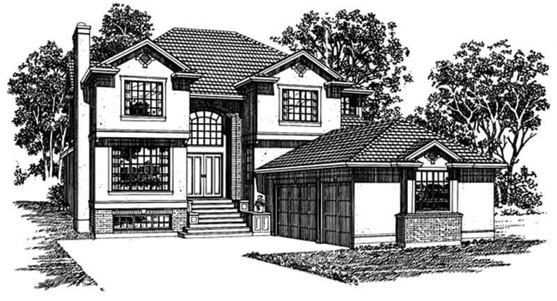European home (ThePlanCollection: Plan #167-1470)